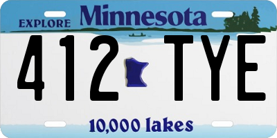 MN license plate 412TYE