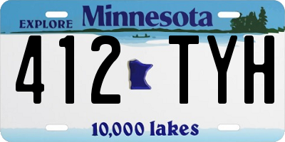MN license plate 412TYH