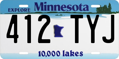 MN license plate 412TYJ