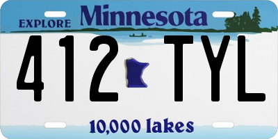 MN license plate 412TYL