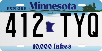 MN license plate 412TYQ