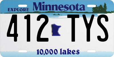 MN license plate 412TYS