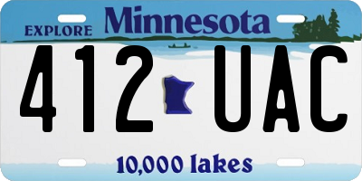 MN license plate 412UAC