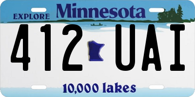 MN license plate 412UAI