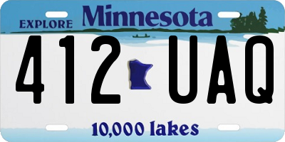MN license plate 412UAQ