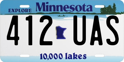 MN license plate 412UAS