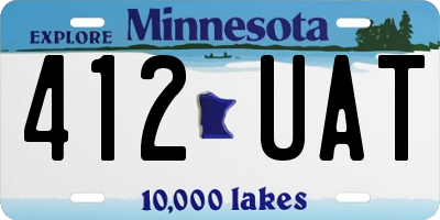 MN license plate 412UAT