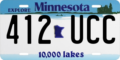 MN license plate 412UCC