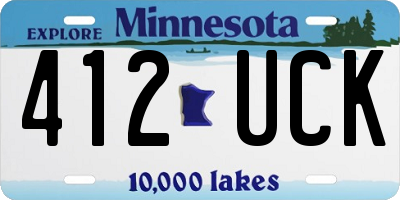 MN license plate 412UCK