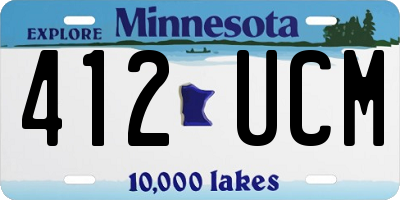 MN license plate 412UCM