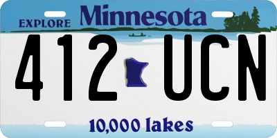MN license plate 412UCN