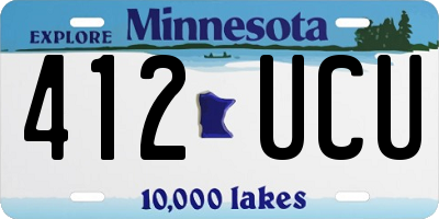 MN license plate 412UCU