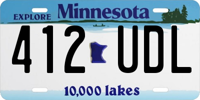 MN license plate 412UDL