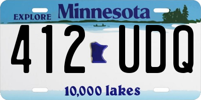 MN license plate 412UDQ