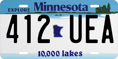 MN license plate 412UEA