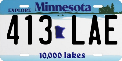 MN license plate 413LAE