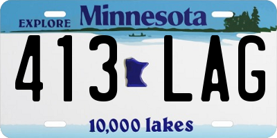 MN license plate 413LAG