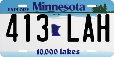 MN license plate 413LAH