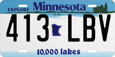 MN license plate 413LBV