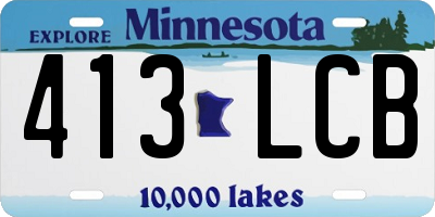 MN license plate 413LCB
