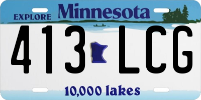 MN license plate 413LCG