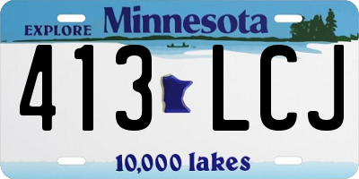 MN license plate 413LCJ