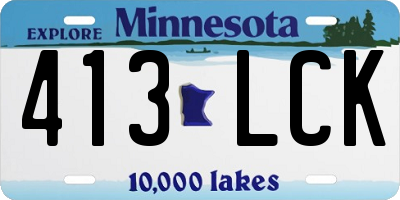 MN license plate 413LCK