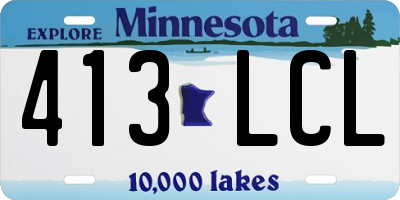 MN license plate 413LCL