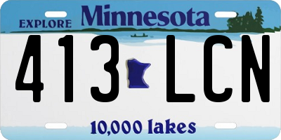 MN license plate 413LCN