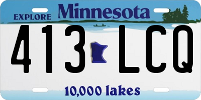 MN license plate 413LCQ