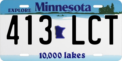 MN license plate 413LCT