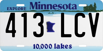 MN license plate 413LCV