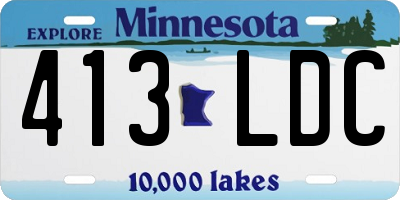 MN license plate 413LDC