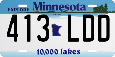 MN license plate 413LDD