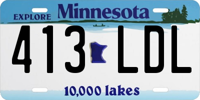 MN license plate 413LDL