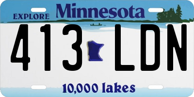 MN license plate 413LDN