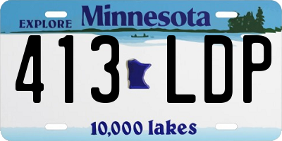 MN license plate 413LDP