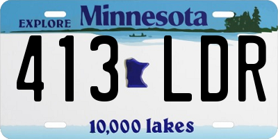 MN license plate 413LDR
