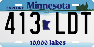 MN license plate 413LDT