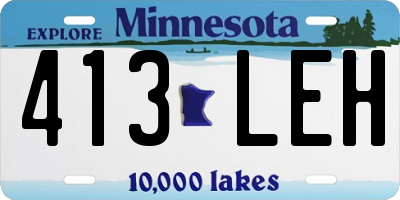 MN license plate 413LEH
