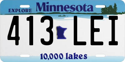 MN license plate 413LEI