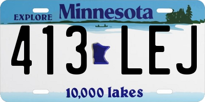 MN license plate 413LEJ