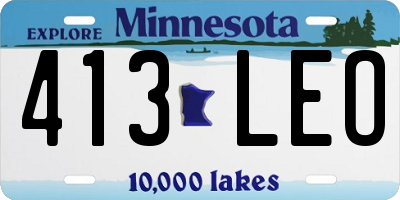 MN license plate 413LEO