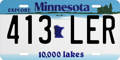 MN license plate 413LER