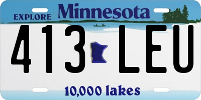 MN license plate 413LEU