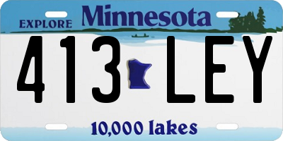 MN license plate 413LEY