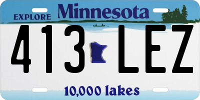 MN license plate 413LEZ