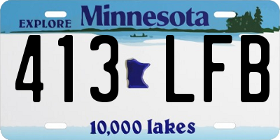 MN license plate 413LFB