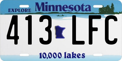 MN license plate 413LFC