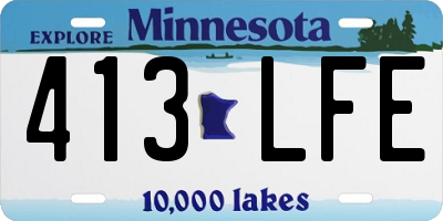 MN license plate 413LFE